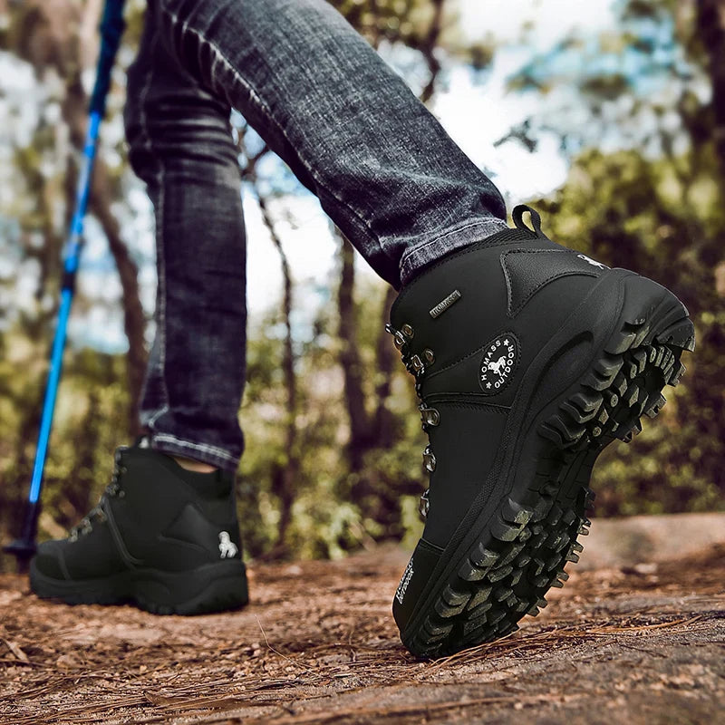  Waterproof & Non-Slip Hiking Ankle Boots black