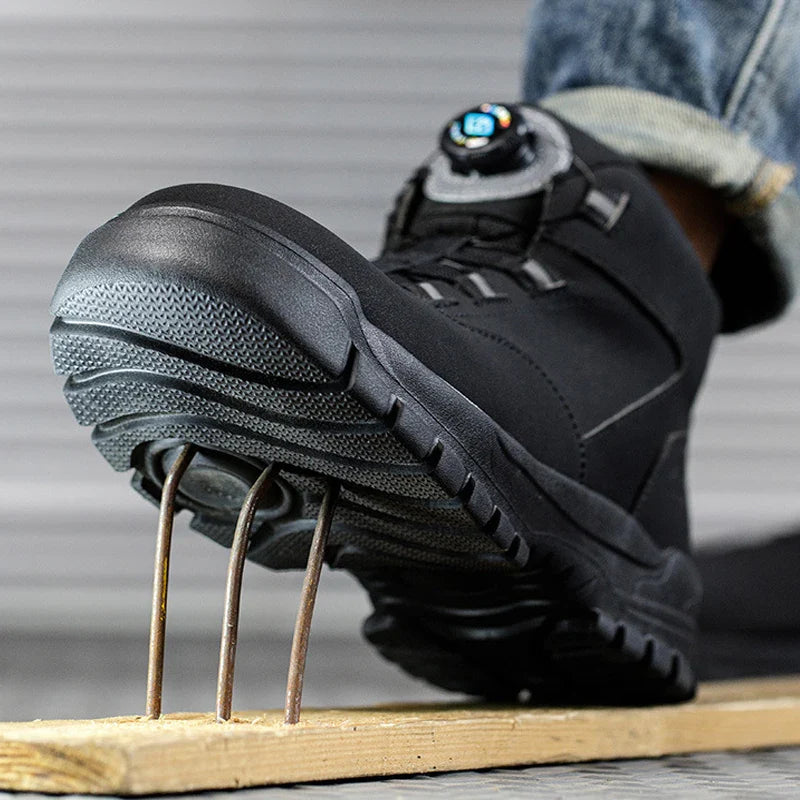 Waterproof Safety Boots with Rotating Dial Closure black1