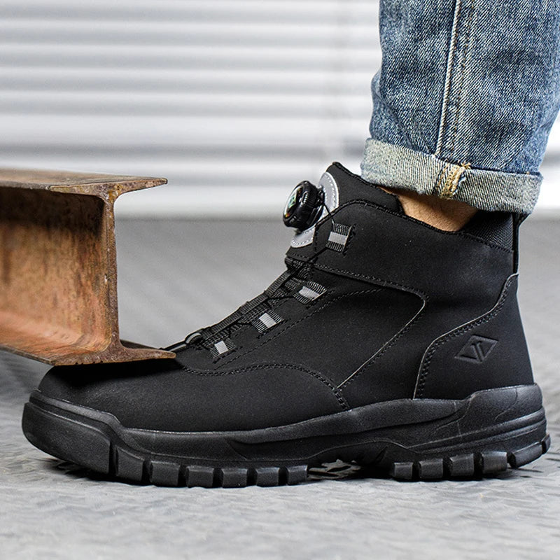 Waterproof Safety Boots with Rotating Dial Closure black2