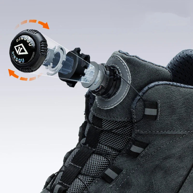 Waterproof Safety Boots with Rotating Dial Closure black4