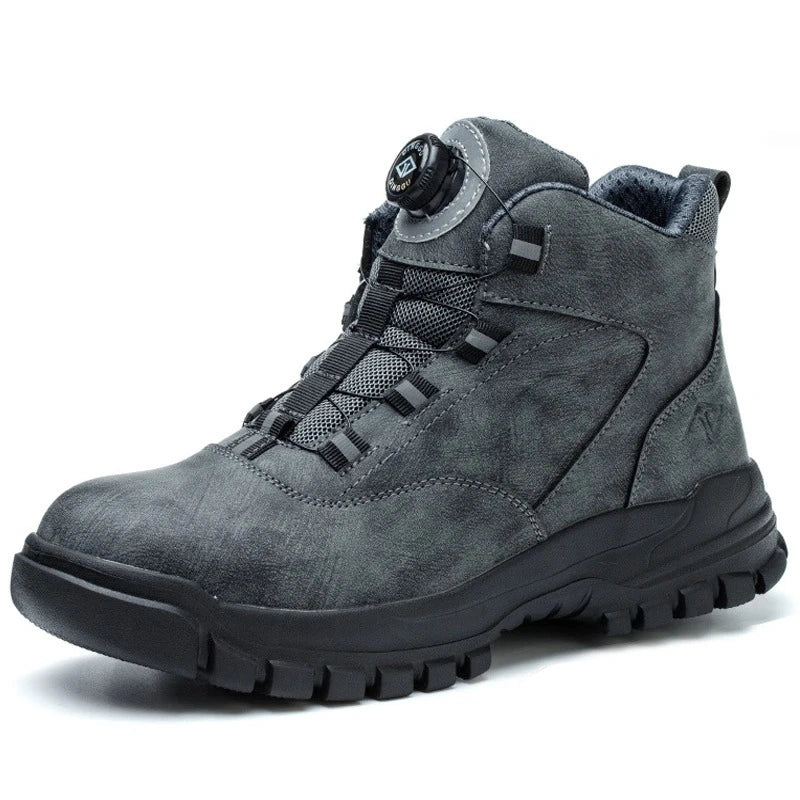 Waterproof Safety Boots with Rotating Dial Closure blue