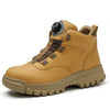 Waterproof Safety Boots with Rotating Dial Closure brown