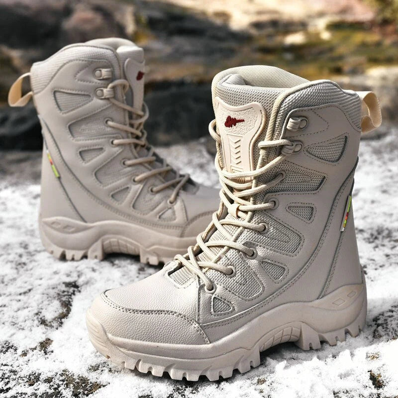 Waterproof and Non-Slip Tactical Trekking Boots beige1