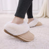 Winter Fur Lined Slippers in Suede beige2