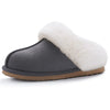 Winter Fur Lined Slippers in Suede grey1