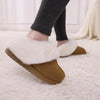 Winter Fur Lined Slippers in Suede khaki3