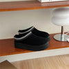 Winter Platform Fleece-Lined Slippers  black2