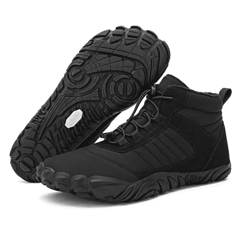 Winter Warm & Waterproof Barefoot Hiking Boots black
