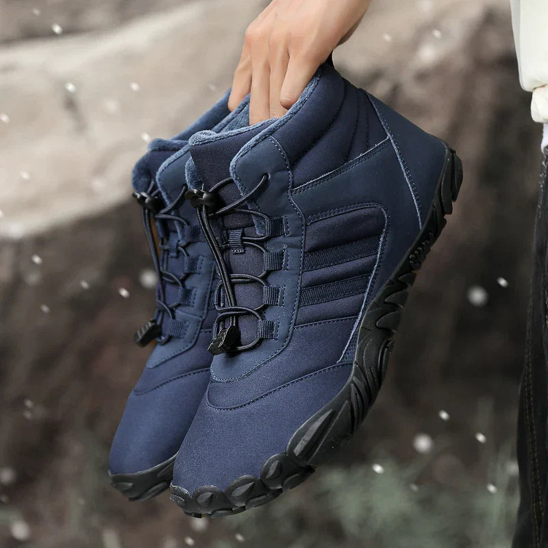 Winter Warm & Waterproof Barefoot Hiking Boots dark blue2