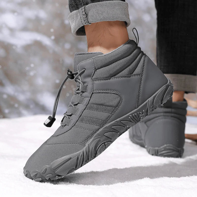 Winter Warm & Waterproof Barefoot Hiking Boots grey1