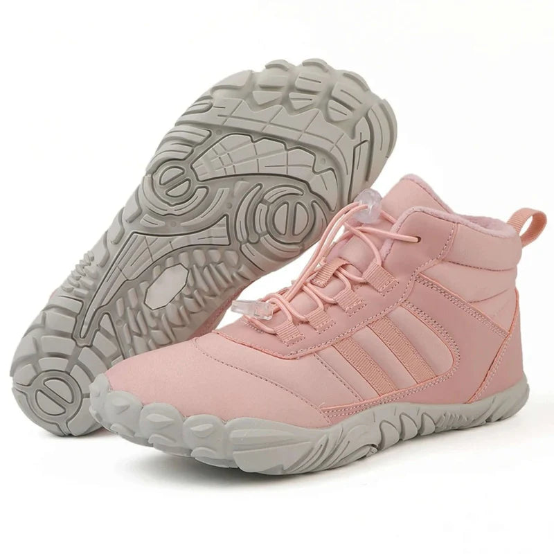 Winter Warm & Waterproof Barefoot Hiking Boots pink