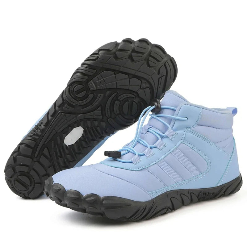 Winter Warm & Waterproof Barefoot Hiking Boots sky blue