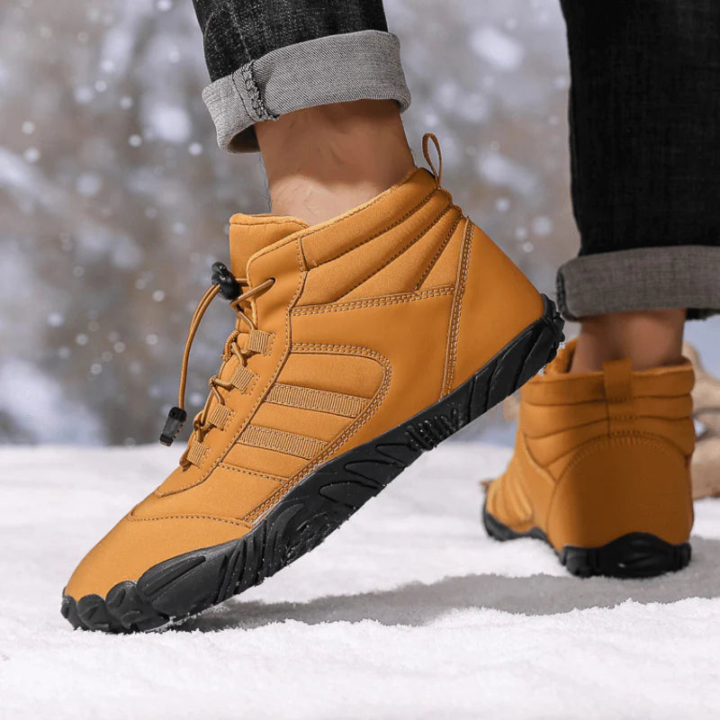 Winter Warm & Waterproof Barefoot Hiking Boots yellow2