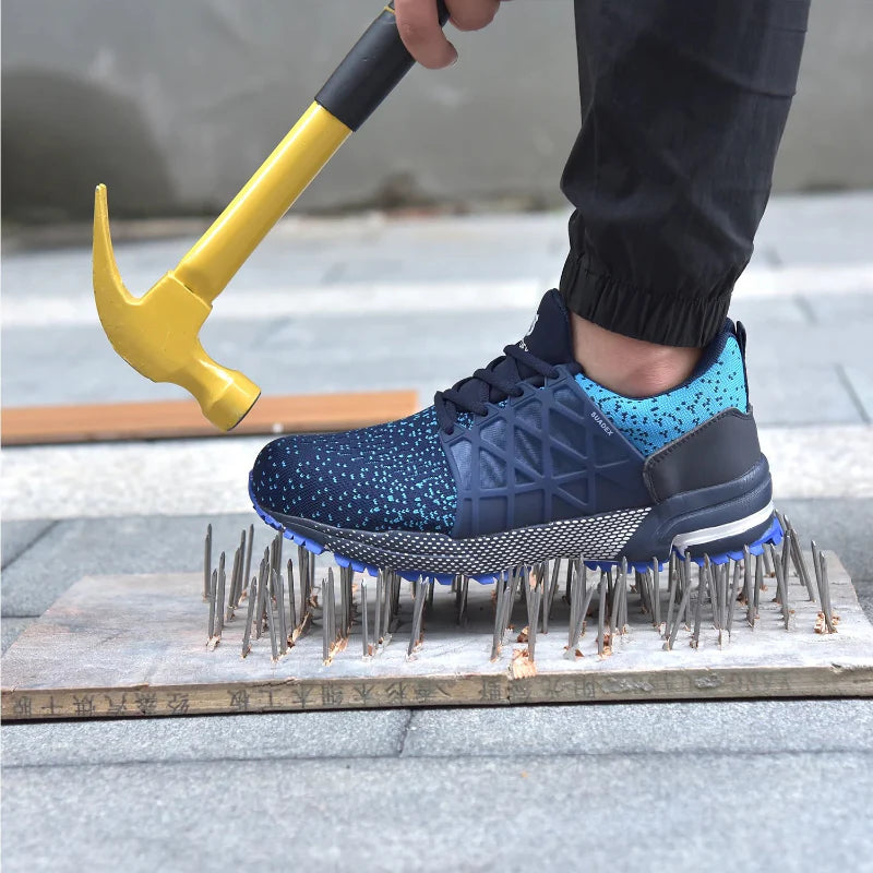 Work Safety Trainers – Comfortable & Ventilated blue1
