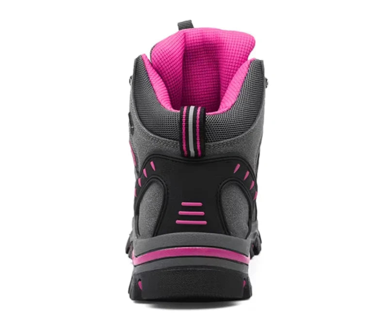 xFlexible & Anti-Slip Hiking & Trekking Boots - Unisex grey pink2